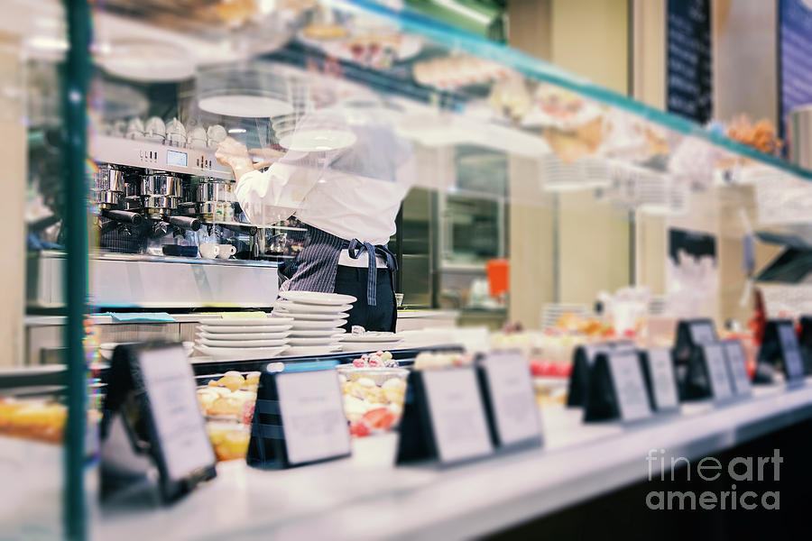 Food court espresso bar Photograph by Sophie McAulay