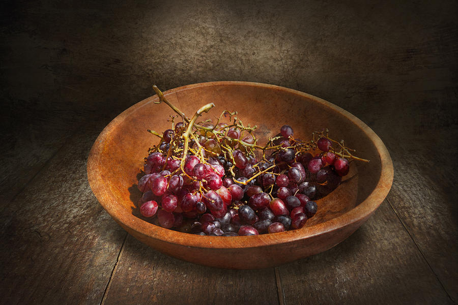 Food - Grapes - A bowl of grapes  Photograph by Mike Savad