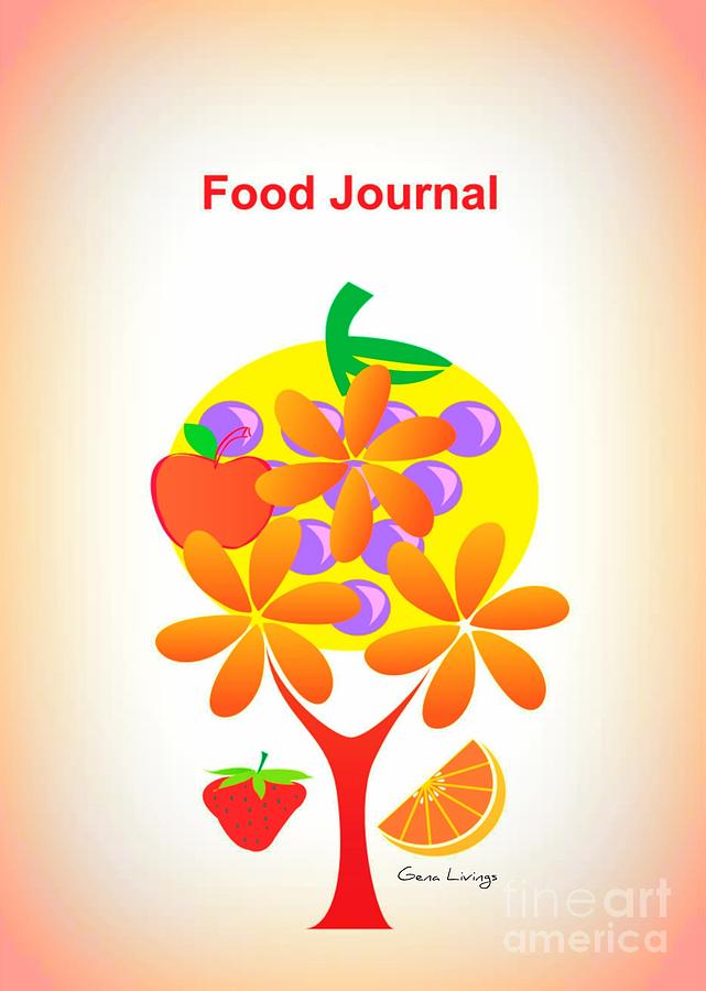 Food Journal Cover by Gena Livings Digital Art by Gena Livings