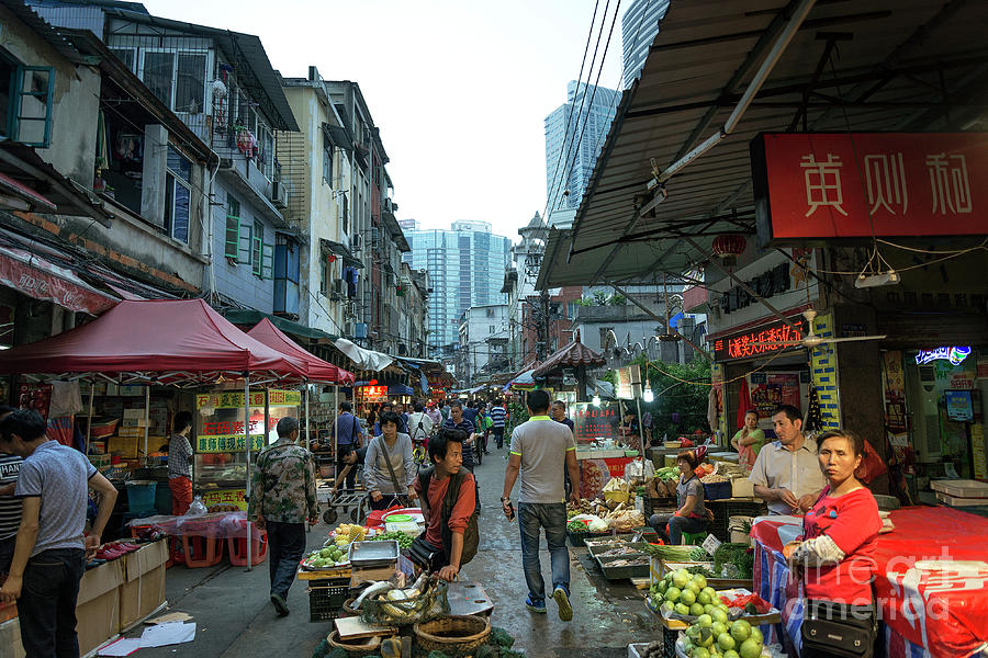 Food Market Shopping Area Street In Central Xiamen City China Photograph by JM Travel Photography