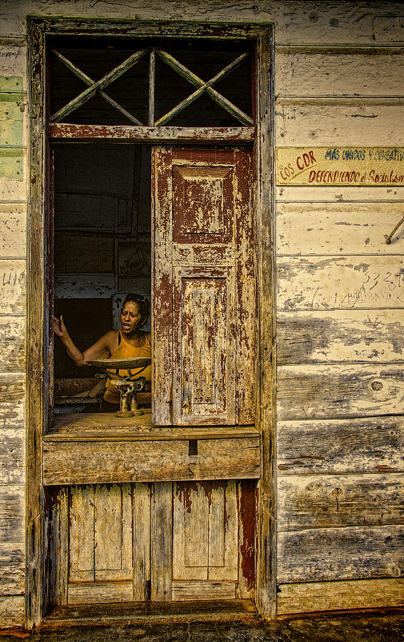 Cuba Photograph - Food Ration Shop by Claude LeTien