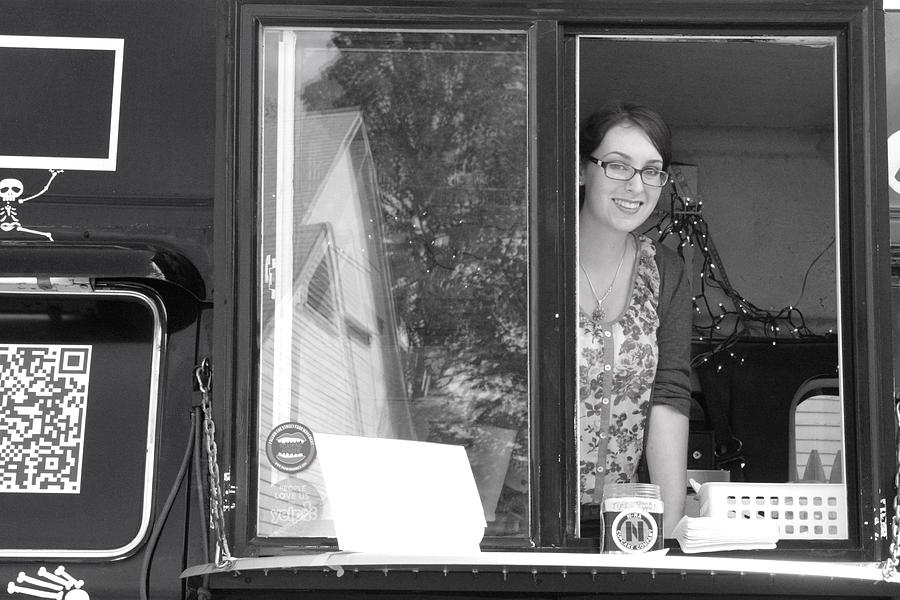 Food Truck Hostess Photograph by Polly Castor