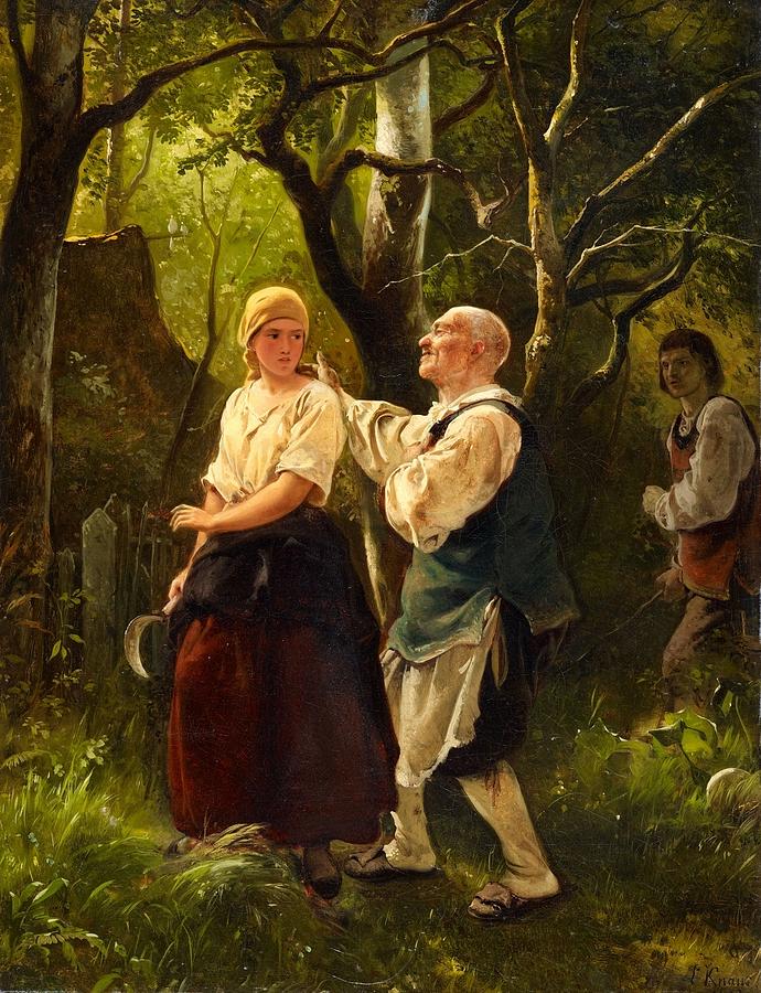 Fool Like an Old Fool Painting by Ludwig Knaus