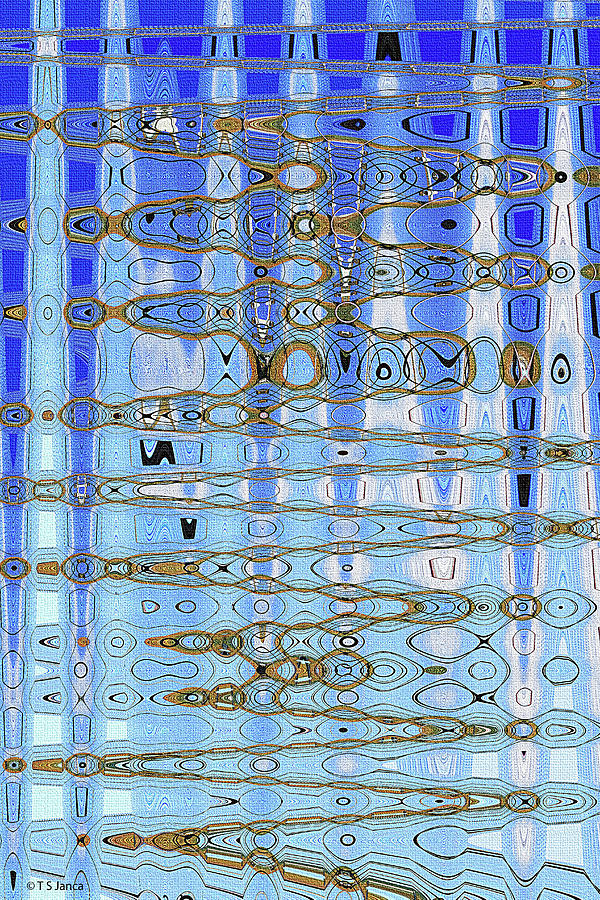 Blue Photograph - Foot Bridge Over Tempe Town Lake Abstract by Tom Janca