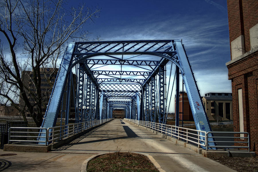 Foot Bridge Over The Grand River Photograph by Richard Gregurich