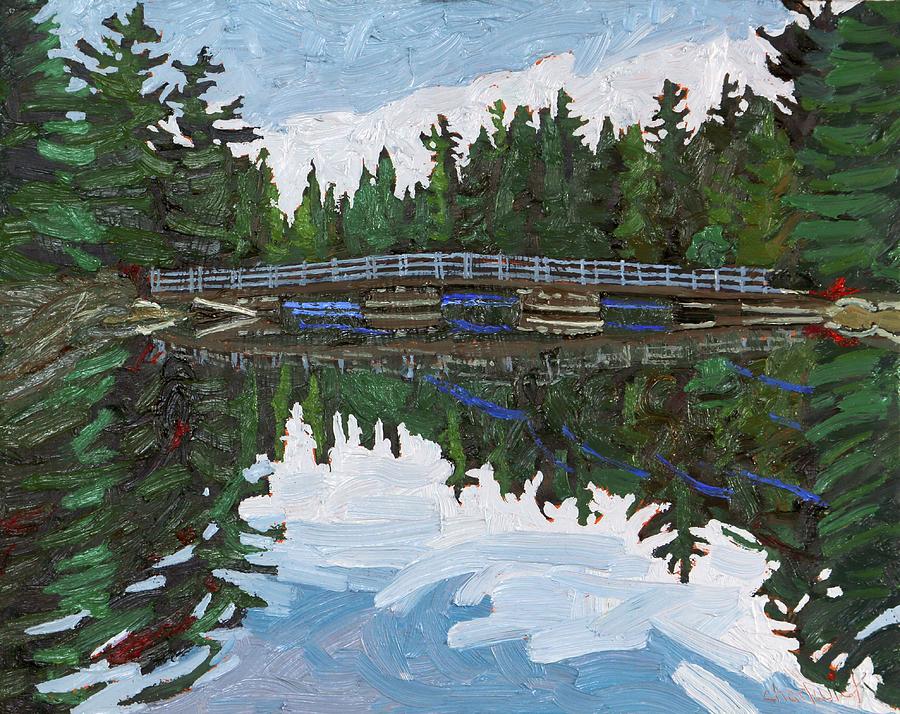 Foot Bridge Painting by Phil Chadwick
