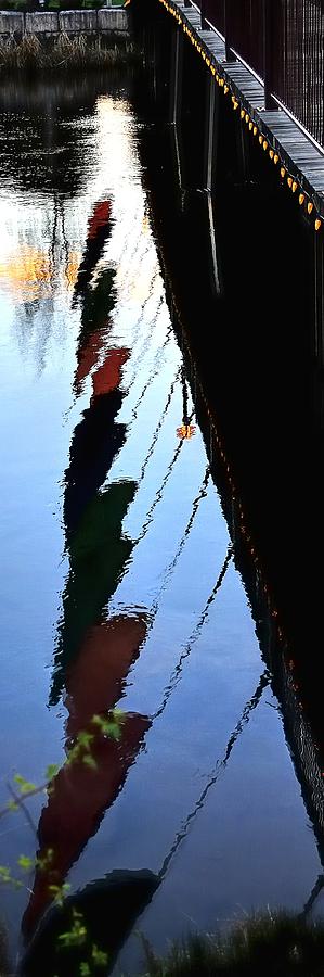 Foot Bridge Reflections 487 Photograph by Jerry Sodorff