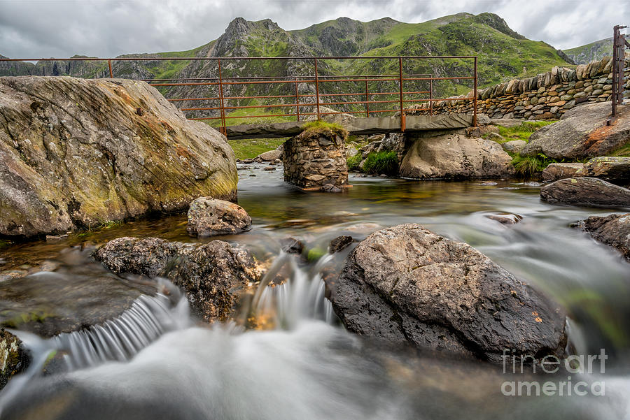 Mountain Photograph - Foot Bridge Snowdonia by Adrian Evans