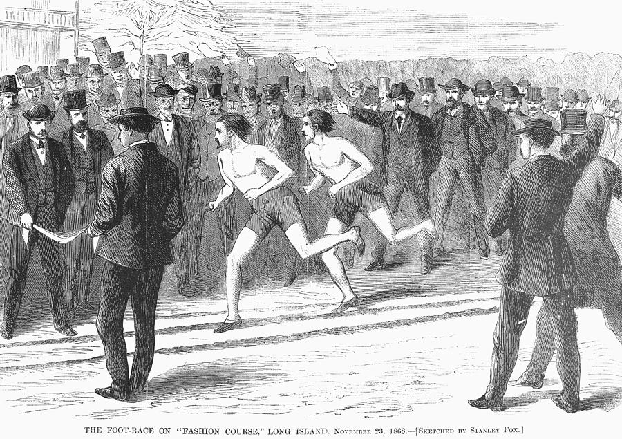 Foot Race, 1868 Photograph by Granger
