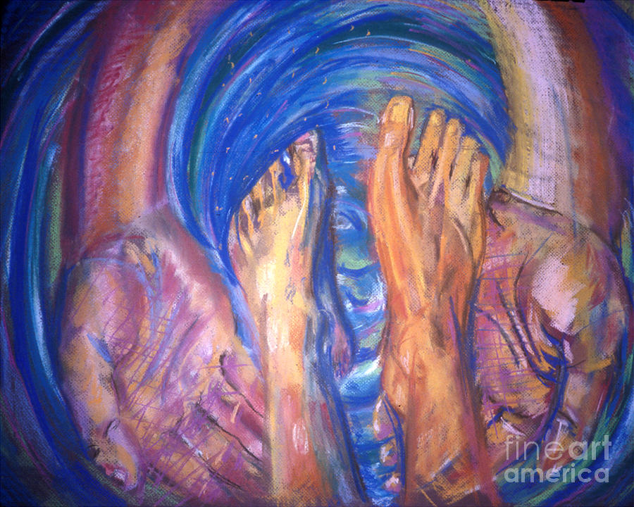 Foot Washing - BGFOW Painting by Fr Bob Gilroy SJ
