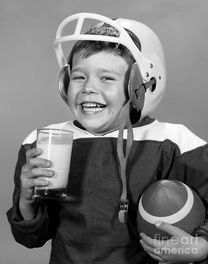 Football And Milk, C.1960s Photograph by H. Armstrong Roberts/ClassicStock