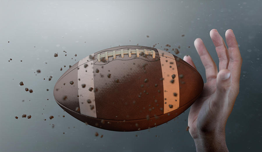 Sports Digital Art - Football Ball In Flight by Allan Swart