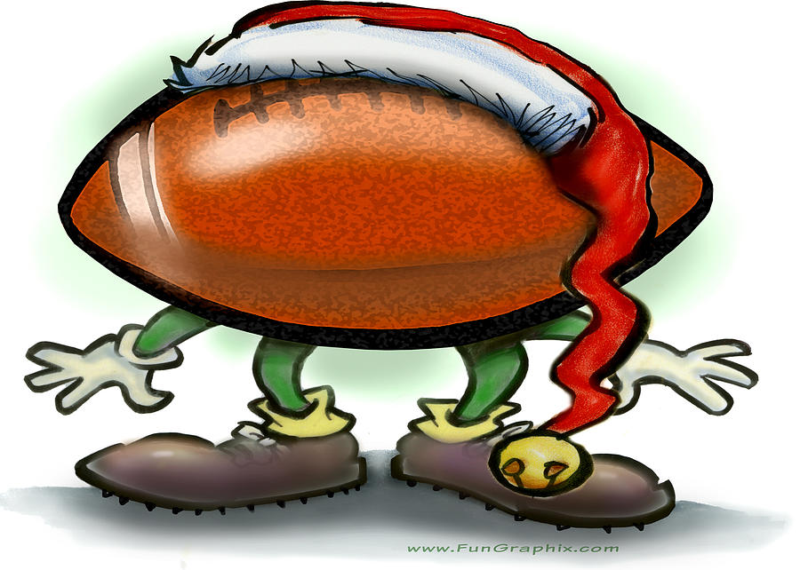 Football Christmas Greeting Card by Kevin Middleton