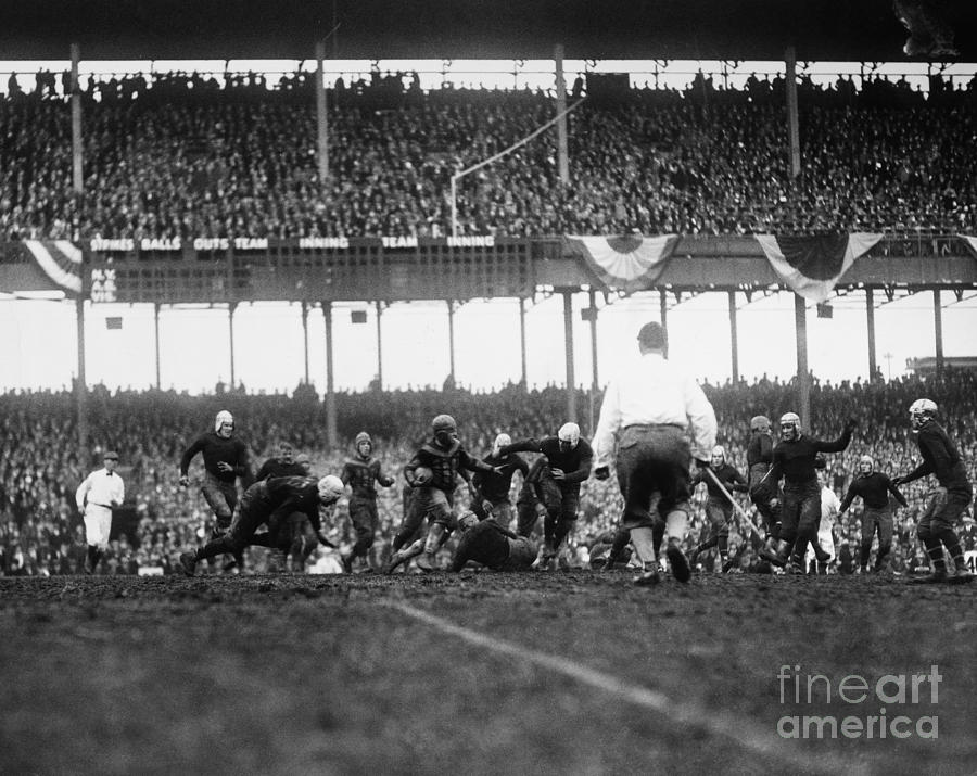 Football Game, 1925 Photograph by Granger