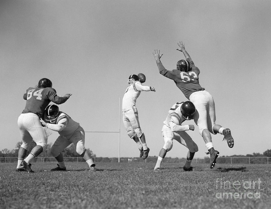 Football Game, C.1960s Photograph by H. Armstrong Roberts/ClassicStock