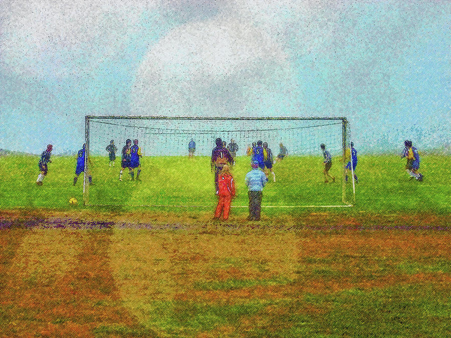 Football in Djupivogur Digital Art by Frans Blok