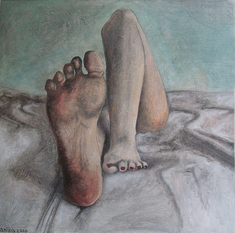 805px x 800px - Footfetish Painting by Janina Magnusson - Fine Art America