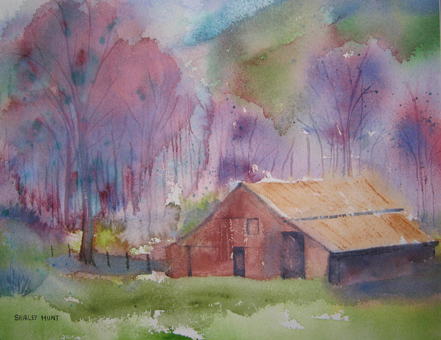 Foothills Farm ll Painting by Shirley Braithwaite Hunt