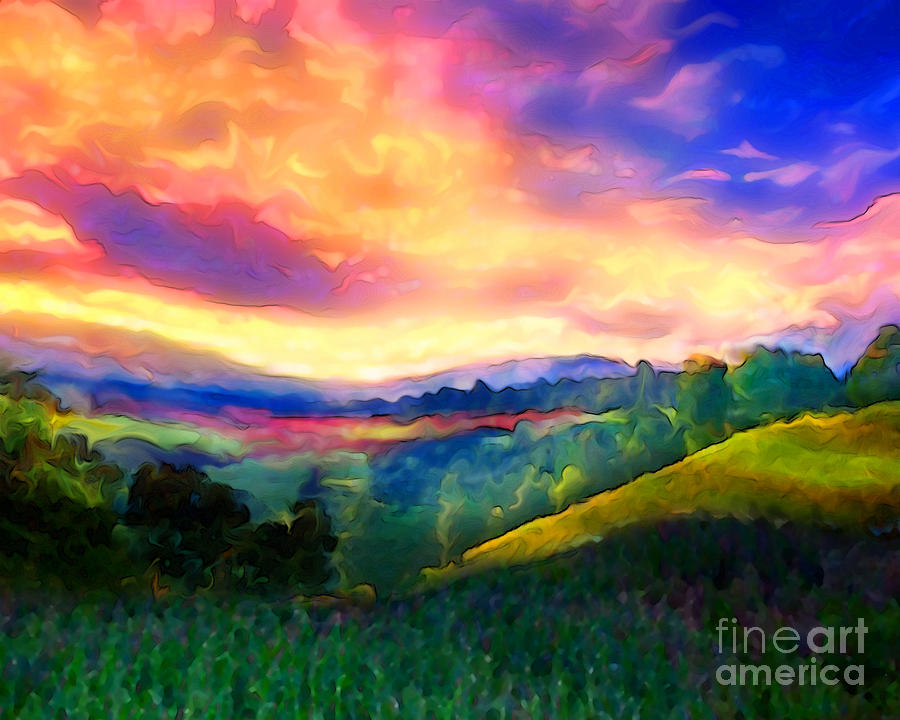 Foothills Painting by Mike Massengale
