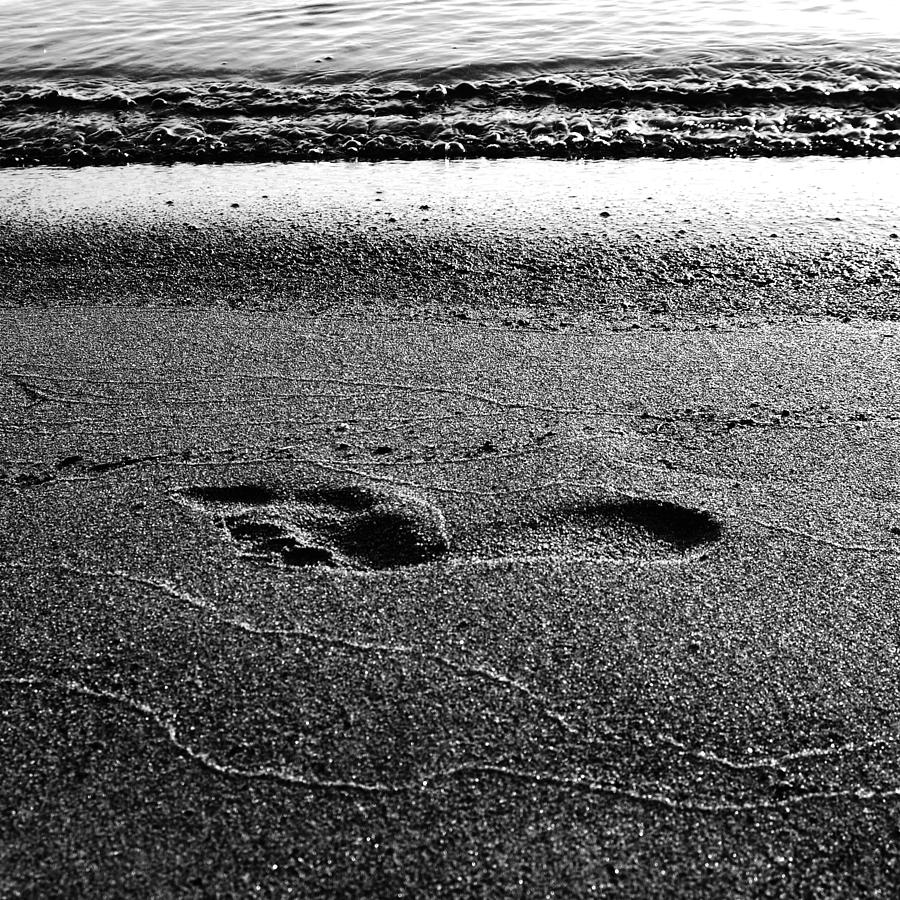 Footprint bw Photograph by Tim Beebe