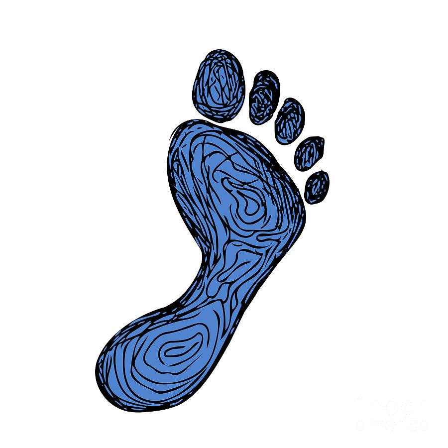 Sketch Digital Art - Footprint Drawing by Aloysius Patrimonio