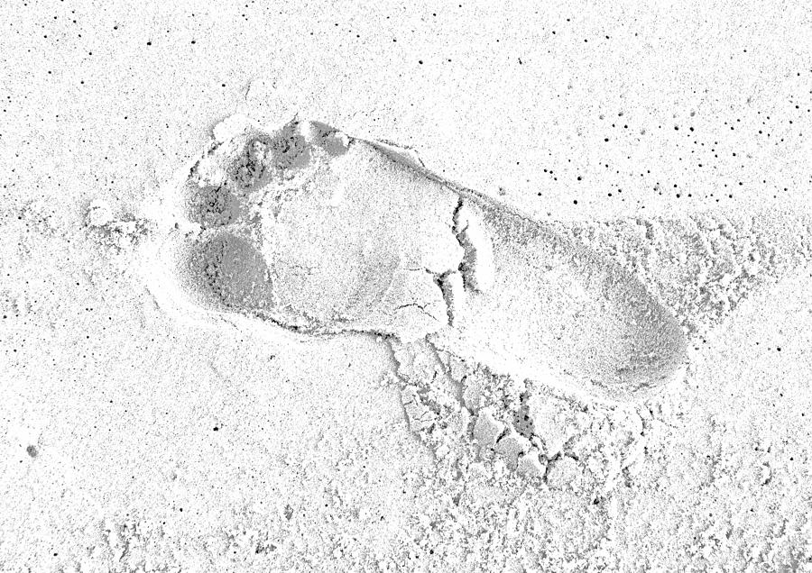 Footprint In The Sand Photograph by Patrick Kain