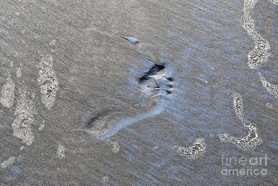 Footprint on the sand Beach Photograph by Yurix Sardinelly