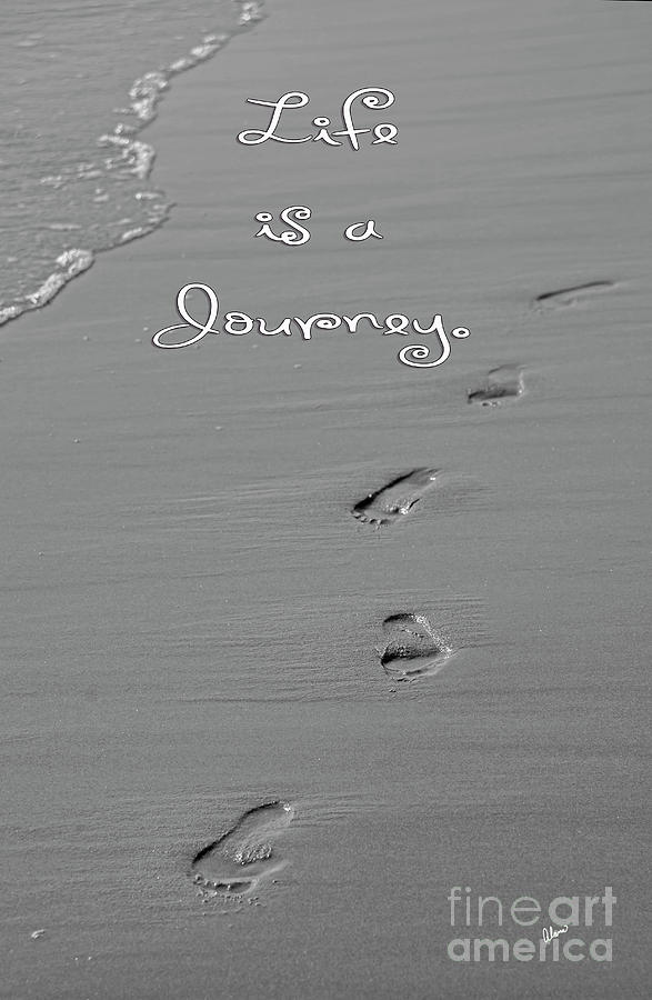 Footprints in the sand, Life is a Journey Photograph by Alana Ranney