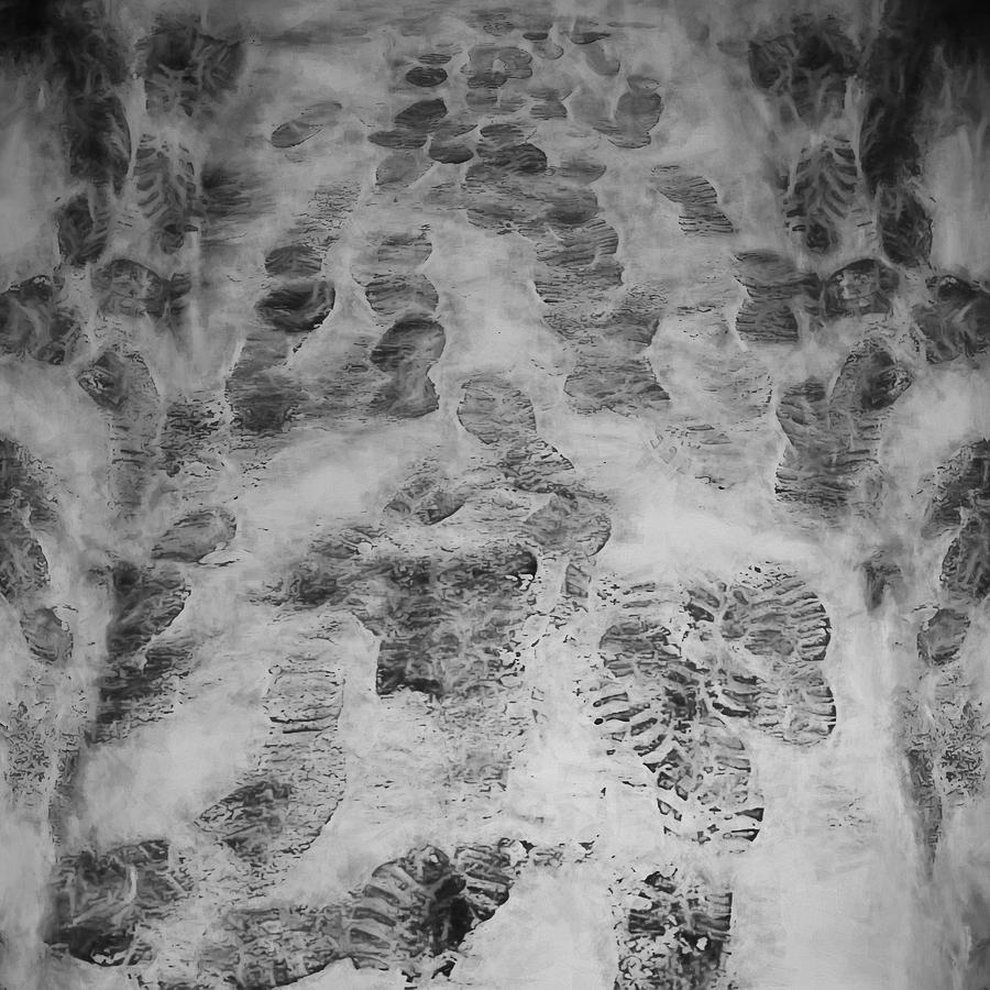 Black And White Photograph - Footprints by Scott Norris