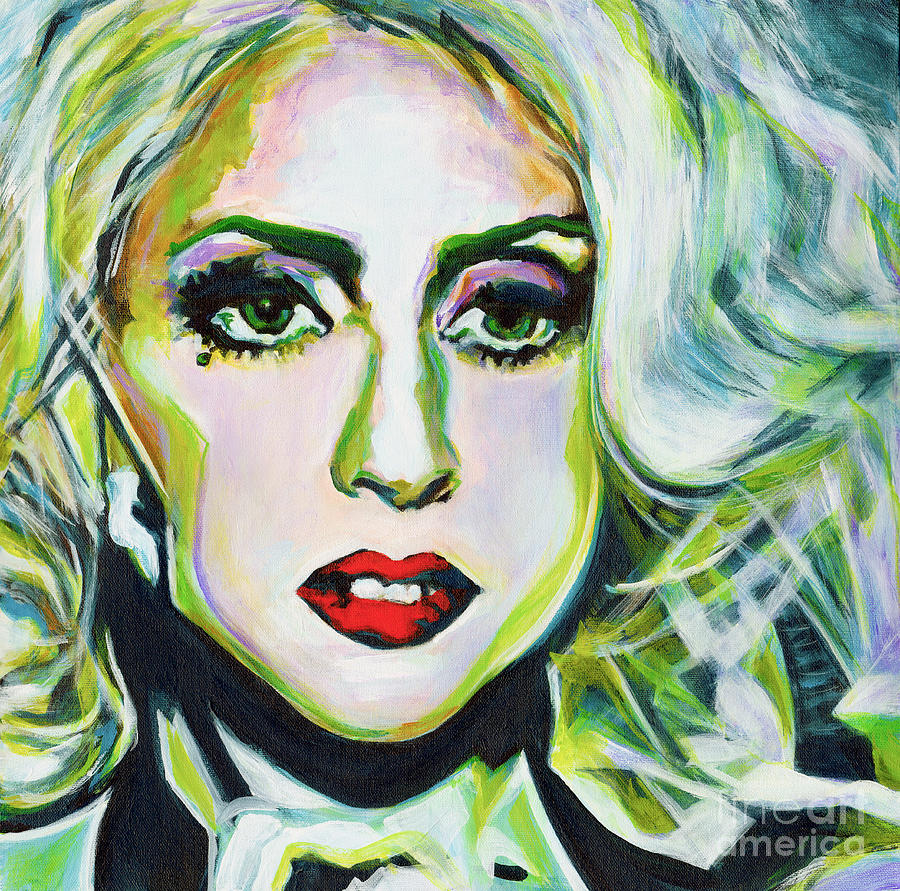 For Being Different Is Easy But To Be Unique Its More Complicated Thing. Lady Gaga Painting by Tanya Filichkin