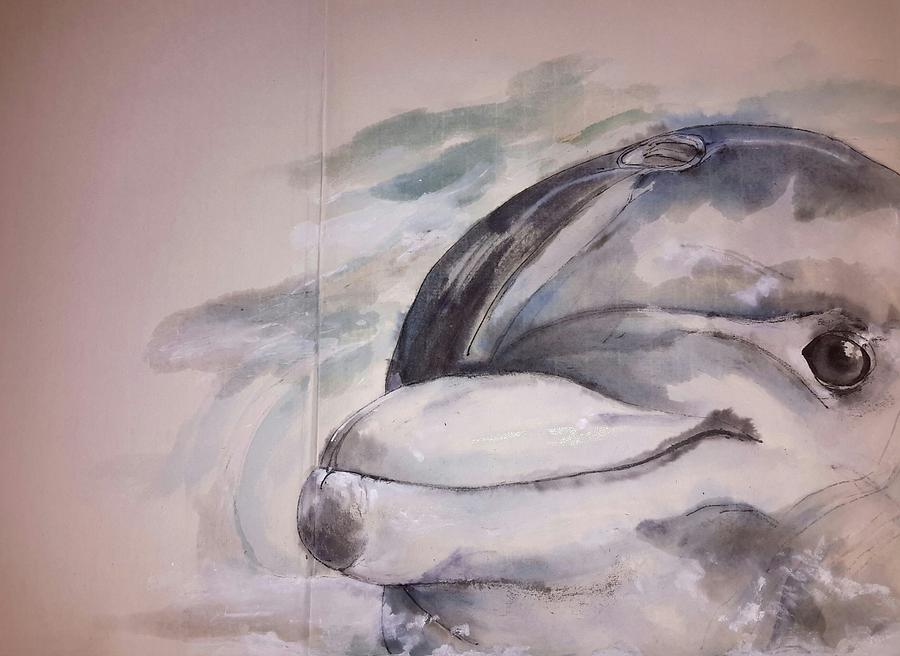 For dolphins and whales album Painting by Debbi Saccomanno Chan