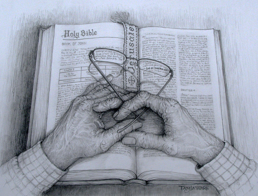 Inspirational Drawing - For God so Loved the World by Tanja Ware