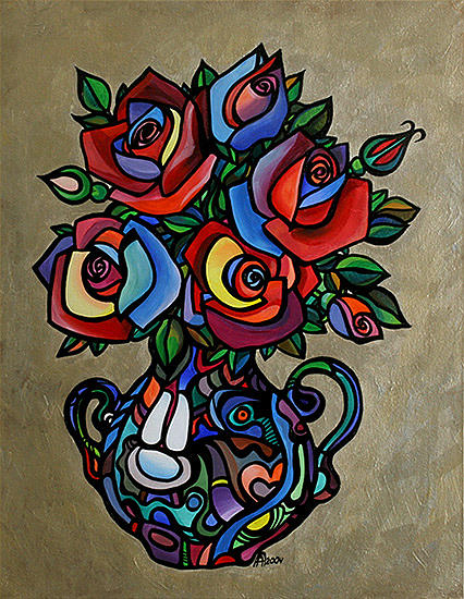 Flower Painting - For Mom - 2004 by Alex Arshansky