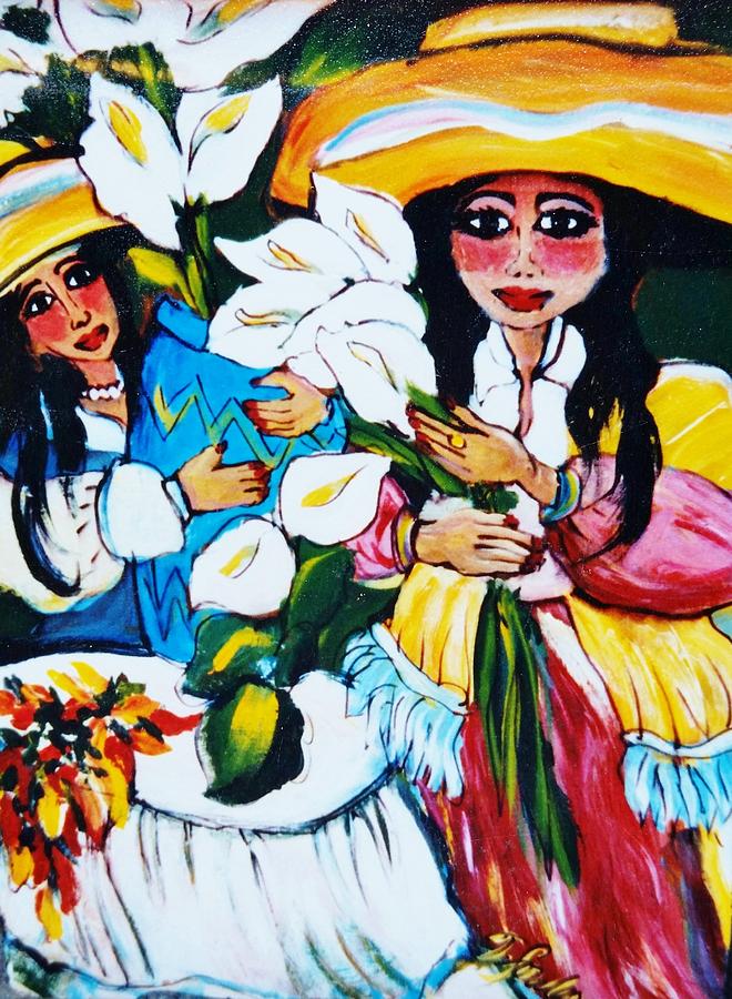 Peruvian Painting - For My Latina Sisters by Therese Fowler-Bailey