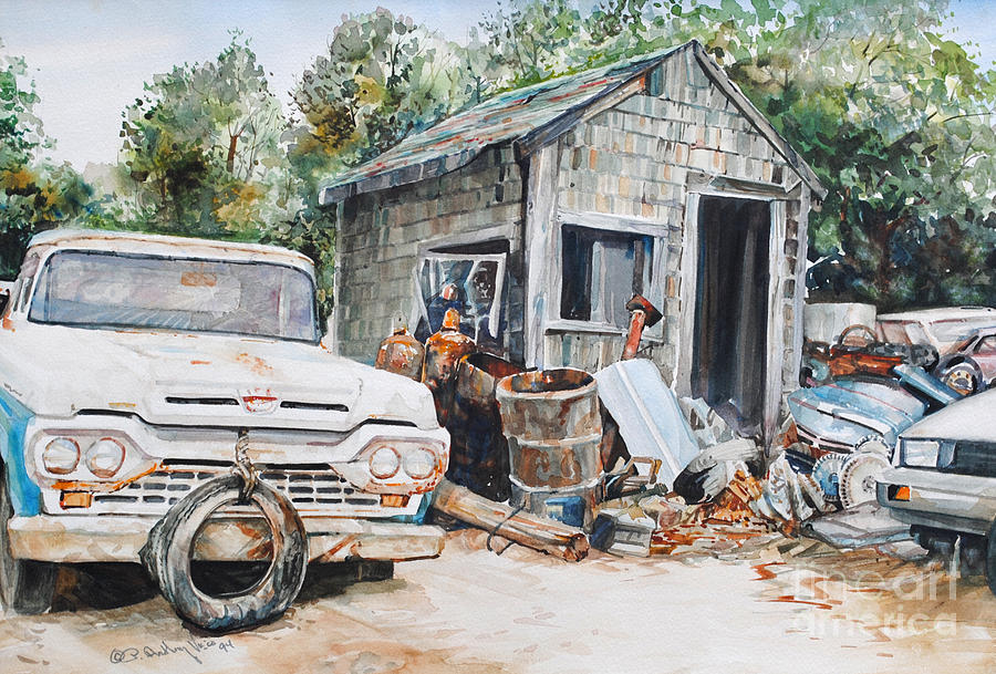 Junk Yard Painting - For Sale Mint Condition by P Anthony Visco