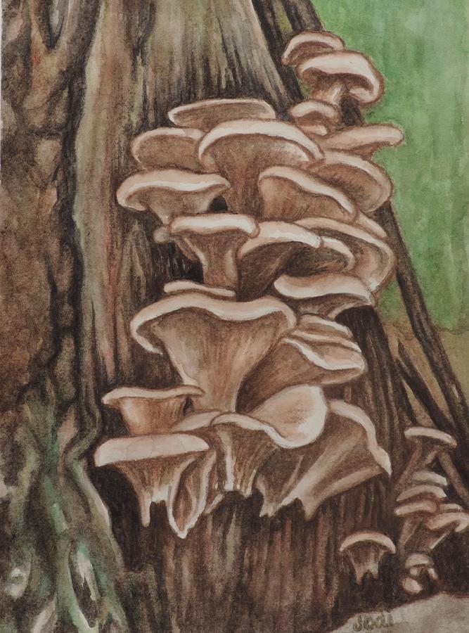 For the love of Mushrooms Painting by Jodi Higgins