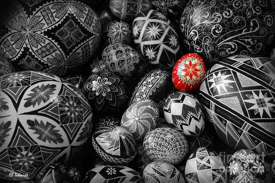 Egg Photograph - For the Love of Pysanky by E B Schmidt