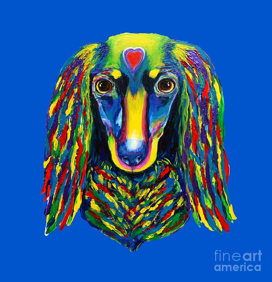 Dachshund Painting - For the Love of the Doxie 2 by Pat Davidson