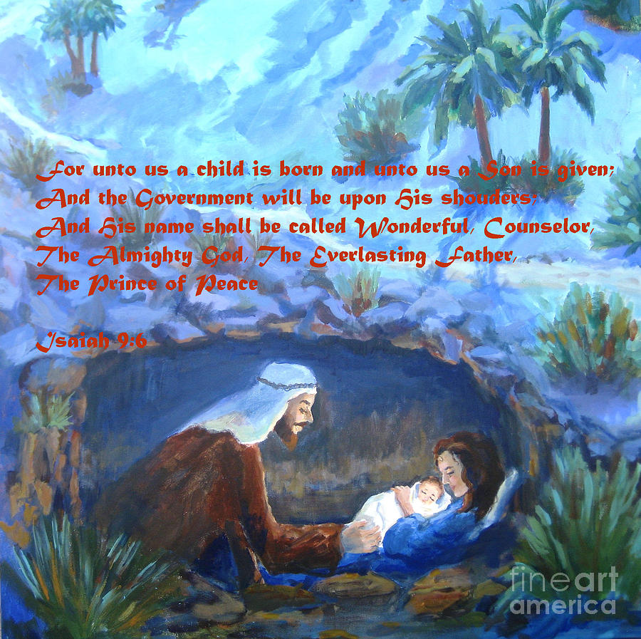 For Unto Us a Child is Born Painting by Maria Hunt