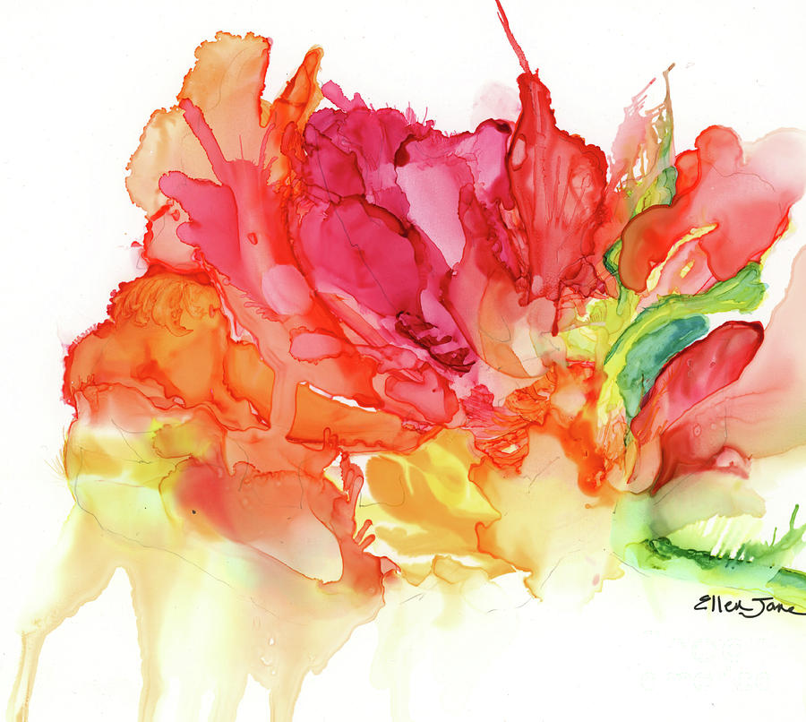 Flower Painting - For You by Ellen Jane