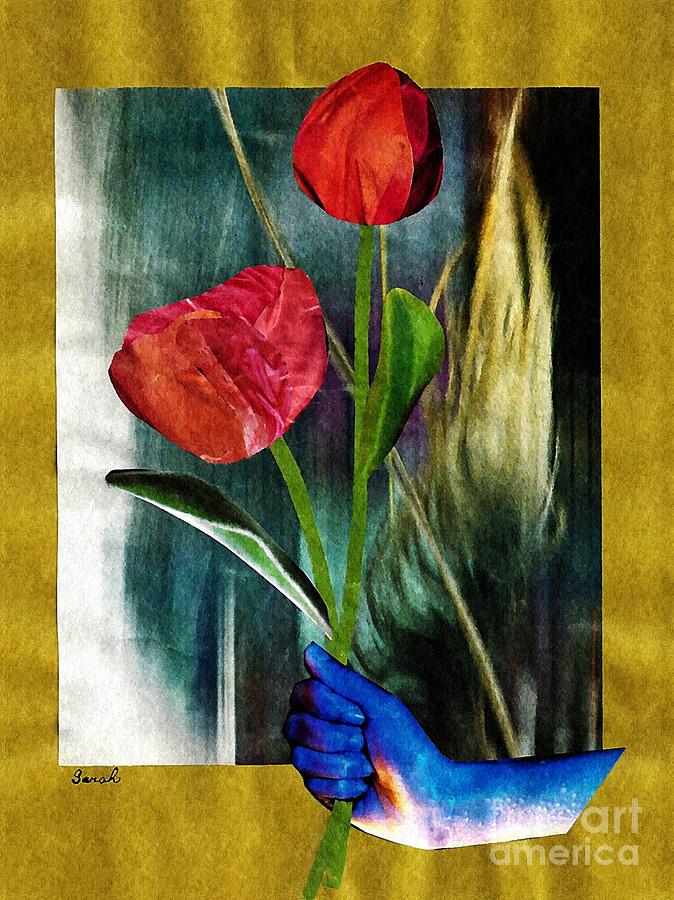 Tulip Mixed Media - For You by Sarah Loft