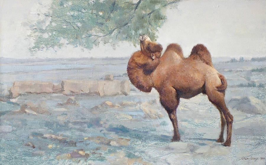 The Camel Painting - Foraging by Chen Baoyi