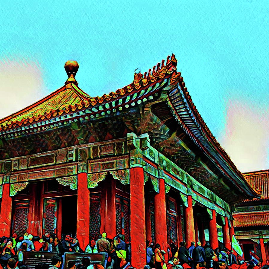 Forbidden City - Beijing China Painting by Russ Harris