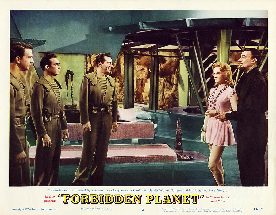 Forbidden Planet in CinemaScope retro classic movie poster indoors Photograph by Vintage Collectables