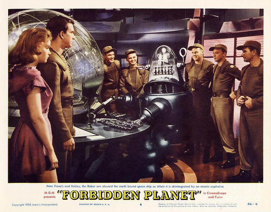 Forbidden Planet in CinemaScope retro classic movie poster landscape Photograph by Vintage Collectables