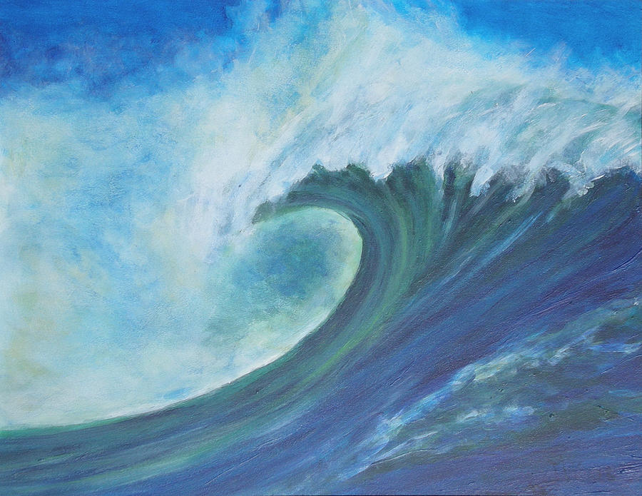 Ocean Painting - Force of Nature O by Margot Koefod