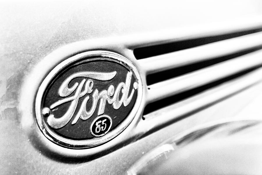 Black And White Photograph - Ford 85 In Black And White by Caitlyn Grasso