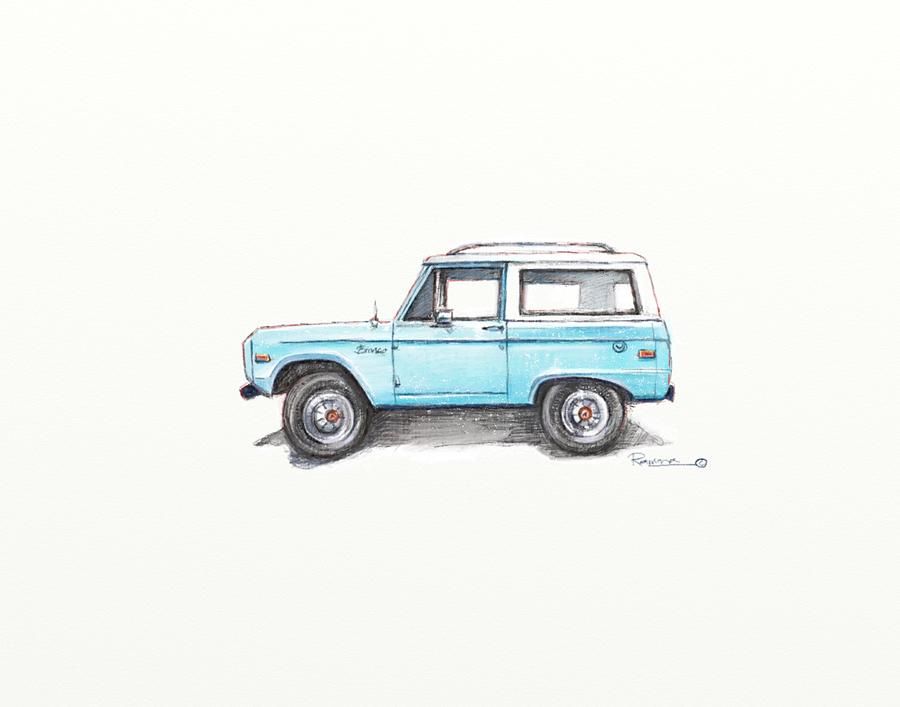 Ford Bronco Digital Art by Ramona Kurten