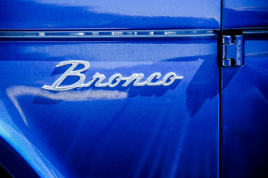 Ford Bronco Side Emblem -0827c Photograph by Jill Reger
