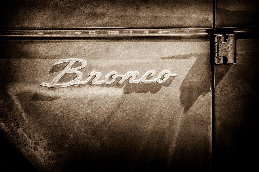 Ford Bronco Side Emblem -0827s Photograph by Jill Reger